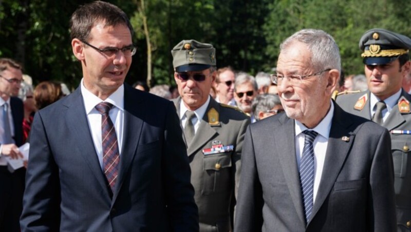 Landeshauptmann Markus Wallner und Bundespräsident Alexander Van der Bellen (Bild: APA/BUNDESHEER/PETER LECHNER)