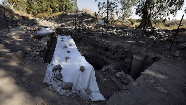 Die Grabungsstätte in der Region Galiläe deute auf das historische Fischerdorf Bethsaida hin, sind die Forscher überzeugt. (Bild: AFP/Menahem Kahana)