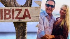 Urlaubsschnappschüsse von Ex-FPÖ-Chef Strache und Gattin Philippa auf seiner Lieblingsinsel (Bild: Facebook.com/HCStrache, stock-adobe.com, krone.at-Grafik)