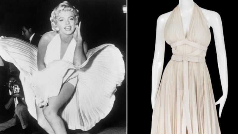 Marilyn Monroes berühmtes Kleid aus dem Film „Das verflixte 7. Jahr“ (Bild: AP / picturedesk.com)