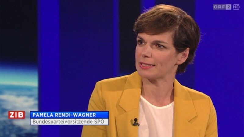 SPÖ-Chefin Pamela Rendi-Wagner in der „ZiB 2“ (Bild: tvthek.orf.at)