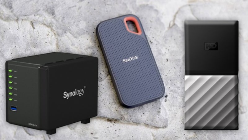 (Bild: SanDisk, Western Digital, Synology)