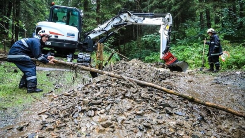 In Kleinlobming ging eine Mure ab (Bild: Thomas Zeiler)