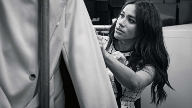 Die britische „Vogue“ veröffentlichte dieses Foto von Herzogin Meghan bei der Arbeit für die September-2019-Ausgabe. (Bild: AFP)