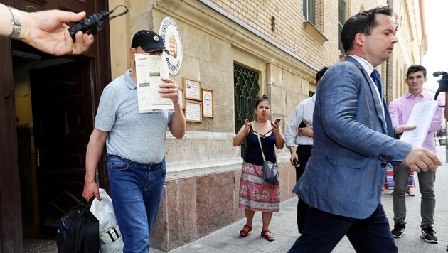 Der 64-jährige Kapitän aus der Ukraine nach einem Gerichtstermin im Juni (Bild: APA/AFP/STR)