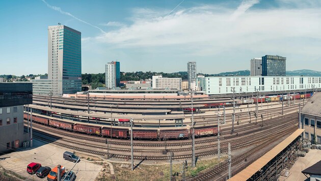 Allein in Linz fahren täglich rund 800 Güter- und Reisezüge durch. (Bild: Markus Wenzel)
