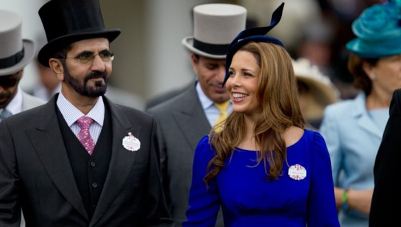 Scheich Mohammed bin Raschid Al Maktoum und Prinzessin Haya 2012 in Ascot (Bild: AP)