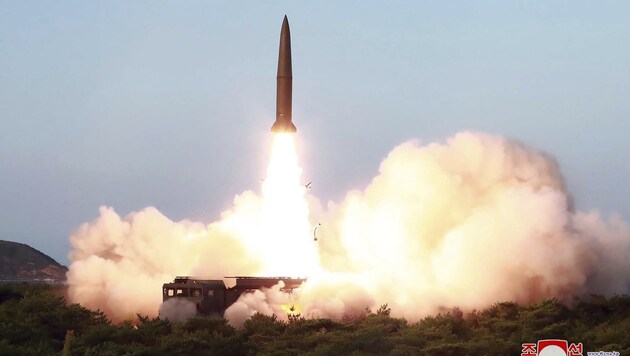 Nordkorea feuerte bereits am 25. Juli zwei Raketen ab. (Bild: KCNA via KNS)