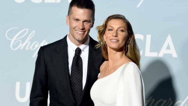 Tom Brady mit Ehefrau Gisele Bündchen (Bild: APA/AFP/GETTY IMAGES/KEVIN WINTER)