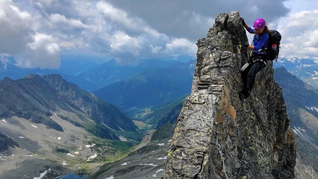 Der Säuleck-Klettersteig zählt zu den schönsten hochalpinen Klettersteigen Österreichs (Bild: Wallner Hannes/Kronenzeitung)
