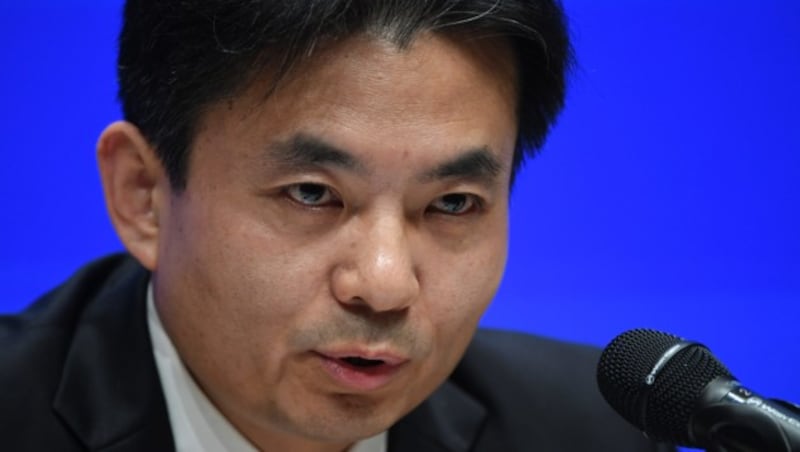 Yang Guang bei der Pressekonferenz in der chinesischen Hauptstadt (Bild: AFP)