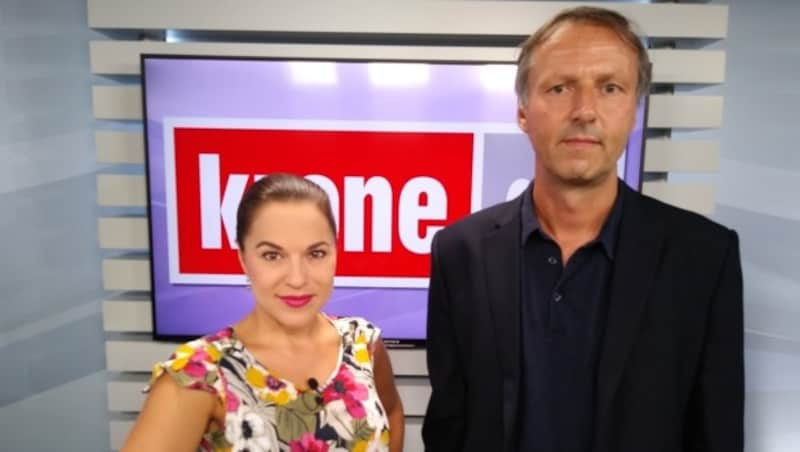 Vanessa Kuzmich mit Marcus Bachmann (Bild: krone.tv)