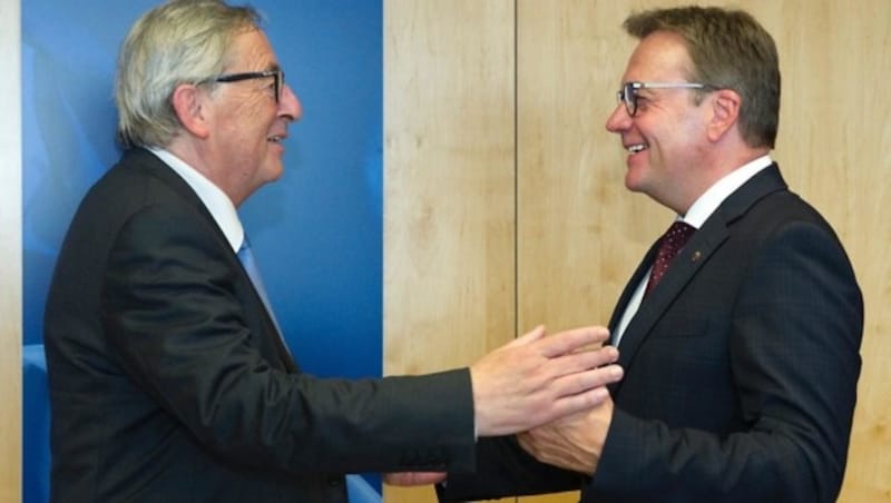 Jean-Claude Juncker und Günther Platter (Bild: Land Tirol/Wagner)