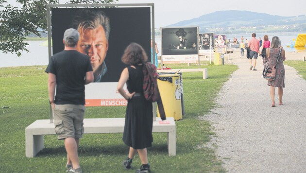 Ausstellung Menschenbilder im Strandbad Seekirchen. (Bild: WKS/Neumayr)