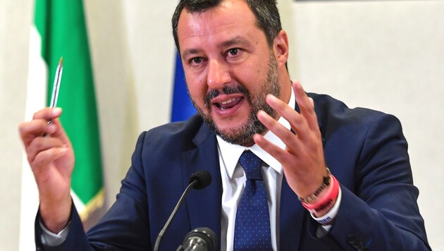 Innenminister und Lega-Boss Matteo Salvini (Bild: AFP)