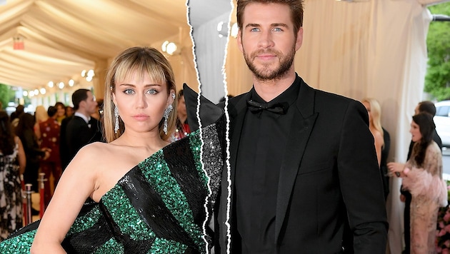 Miley Cyrus gab die Trennung von Liam Hemsworth im August bekannt. (Bild: AFP, krone.at-Grafik)