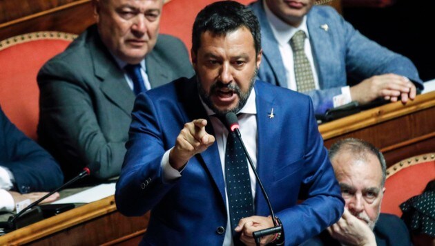Italiens Innenminister und Lega-Chef Matteo Salvini (Bild: ASSOCIATED PRESS)