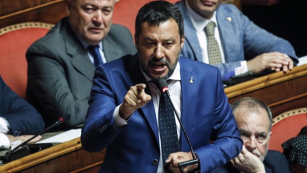 Italiens Innenminister und Lega-Chef Matteo Salvini (Bild: ASSOCIATED PRESS)