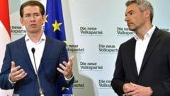 Sebastian Kurz, Karl Nehammer (Bild: APA/HERBERT NEUBAUER)