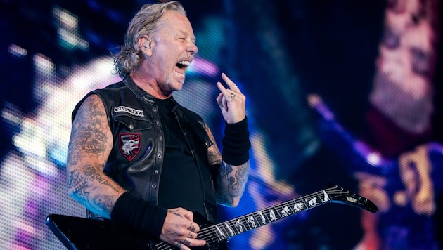 Metallica and frontman James Hetfield will be the first top stars at the new Ebreichsdorf festival site at "Racino Rocks" on June 1. (Bild: APA/GEORG HOCHMUTH)