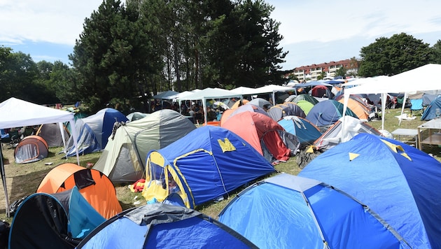 Brandstifter machten den Campingplatz in der letzten Nacht unsicher. (Bild: APA/HERBERT P. OCZERET)