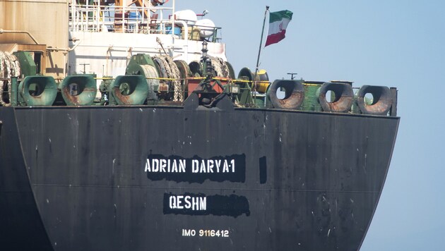 Der Supertanker wurde vor Kurzem auf Adrian Darya 1 umgetauft. Nun tritt er seine Heimreise aus Gibraltar an. (Bild: AP)