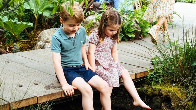 Prinz George und Prinzessin Charlotte (Bild: AFP)