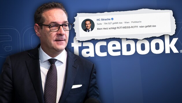 Zankapfel der FPÖ: Straches Facebook-Auftritt (Bild: APA/GEORG HOCHMUTH, facebook.com, krone.at-Grafik)