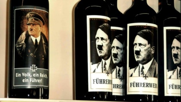 Solche Hitler-Weine (Symbolbild) sind etwa in Italien legal erhältlich. (Bild: APA/epa apa/Marie Chasseur)