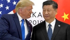 Von links: US-Präsident Donald Trump und Chinas Staatschef Xi Jinping (Archivbild) (Bild: AP)