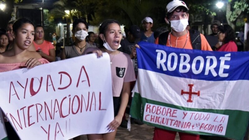 Proteste gegen Brasiliens Präsident Bolsonaro (Bild: AFP )