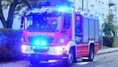 Die Berufsfeuerwehr (Symbolbild) musste mit sieben Fahrzeugen ausrücken. (Bild: P. Huber)