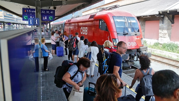 In an EU comparison, Austrians are in second place when it comes to rail travel. (Bild: Birbaumer Christof/Christof Birbaumer, Krone KREATIV)