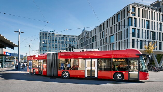Die neuen Batterie-Obusse wurden für die Schweizer Hauptstadt Bern entwickelt. (Bild: Hess AG)