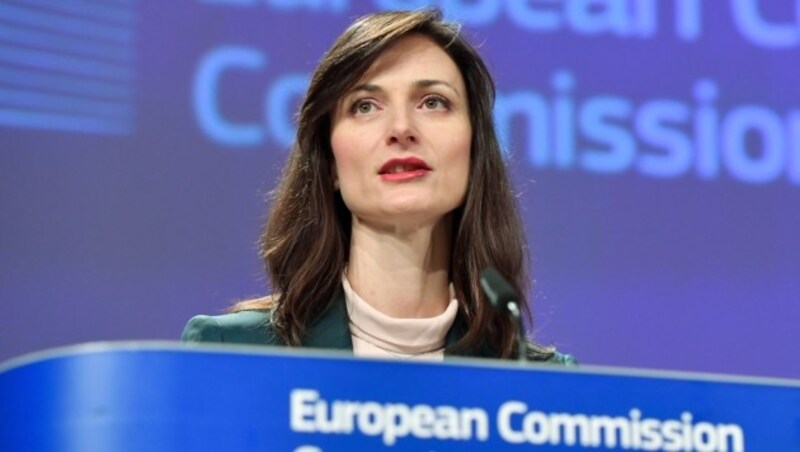 Mariya Gabriel ist bereits für Digitale Wirtschaft und Gesellschaft bei der EU-Kommission zuständig. (Bild: APA/AFP/EMMANUEL DUNAND)