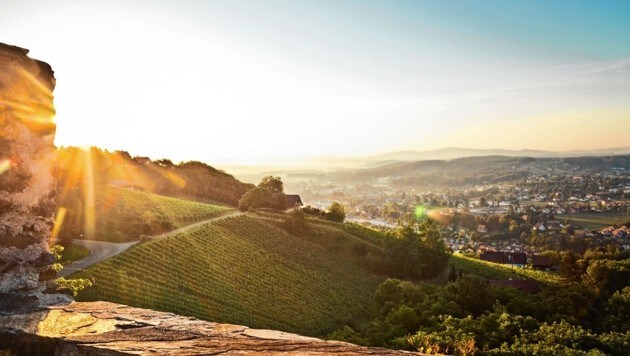 Blick von der Burg Deutschlandsberg: Die Touristiker wollen vor allem Genussgäste in die Region locken. (Bild: Lupi Spuma)