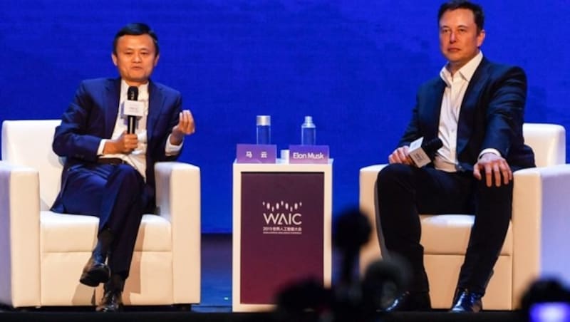 Jack Ma, Elon Musk (Bild: AFP)