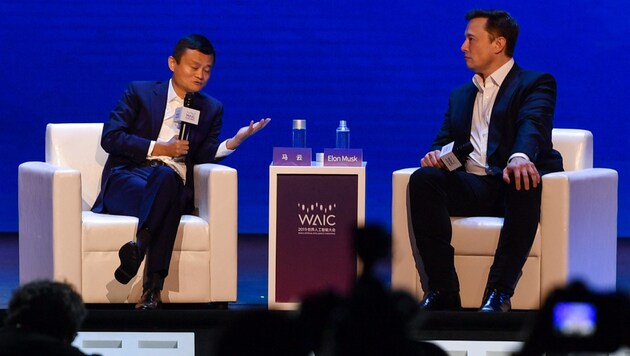 Jack Ma, Elon Musk (Bild: AFP)