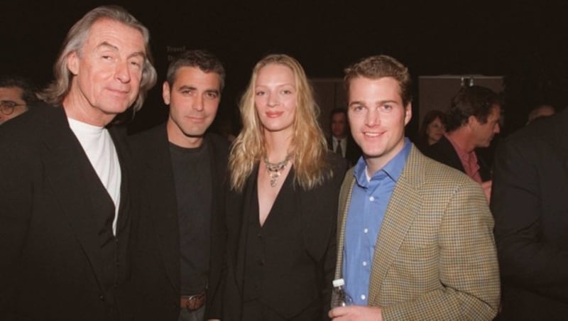 Joel Schumacher mit „Batman“ George Clooney, Uma Thurman und Chris O‘Donnell (Bild: www.PPS.at)