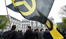 Eine Identitären-Demonstration in der Wiener Innenstadt (Archivbild)