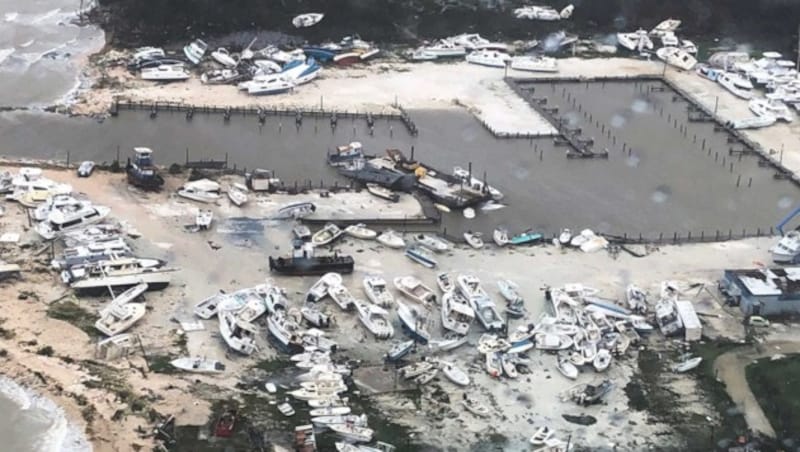 Der Hafen von Marsh Harbour auf den Bahamas (Bild: twitter.com)