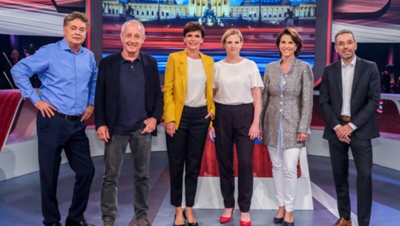 Die Kandidaten der Wahlduelle der ersten Sendung (Bild: ORF)