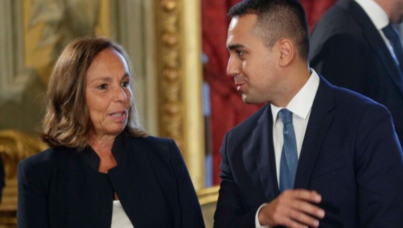 Die neue Innenministerin Luciana Lamorgese und Fünf-Sterne-Chef Luigi Di Maio (Bild: AP)