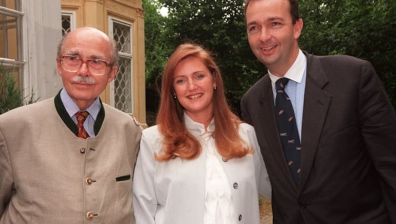 Otto, Karl und Francesca Habsburg im Jahr 1999 (Bild: picturedesk.com)