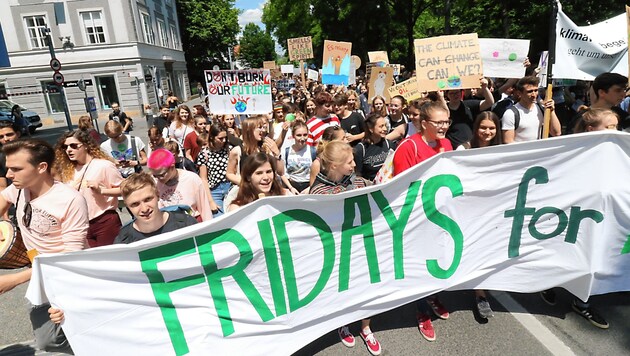 Fridays-for-Future-Demo in Graz. (Bild: Christian Jauschowetz)