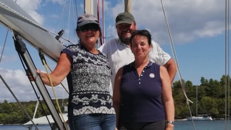 Die österreichische Crew war von dem Wetterphänomen beeindruckt. (Bild: Maria Staudenmayer)