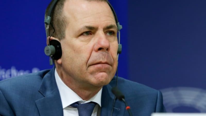 Harald Vilimsky (FPÖ) in Brüssel (Bild: AFP)