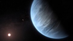 Eine Illustration des Exoplaneten K2-18b (Bild: AP)