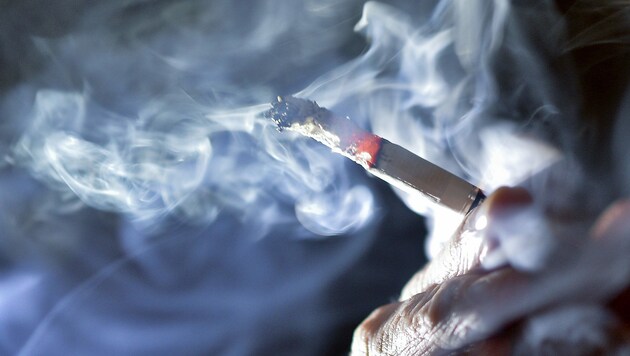 A cigarette is said to have started the fire in the house (symbolic image). (Bild: APA/Herbert Neubauer)