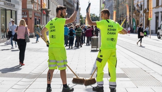 440 Mitarbeiter der Holding Graz sind Tag und Nacht im Einsatz, damit die Landeshauptstadt sauber ist. (Bild: Lex Karelly)